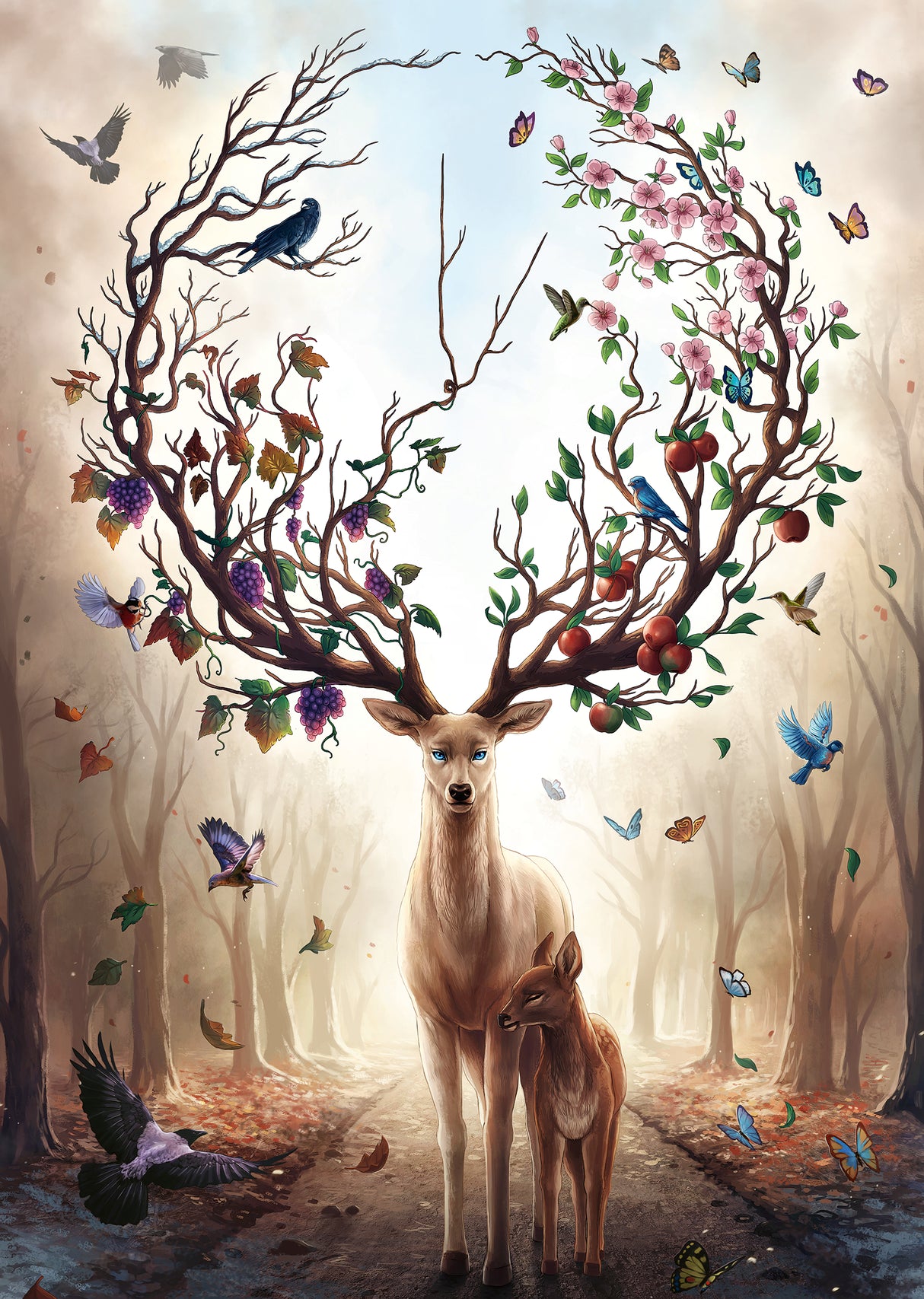Ravensburger Puzzle 1000 pc Fantastic deer 12000459V