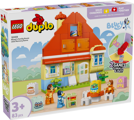 LEGO DUPLO Bluey's Family House with Memory Game 10459L