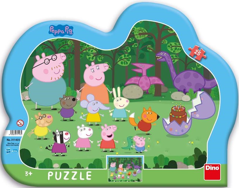 Dino Frame Puzzle silhouette 25 pc Pig Peppa 31143D