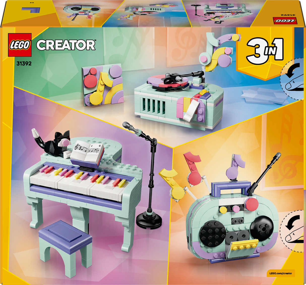 LEGO Creator Music Decor Piano with Cat 31392L